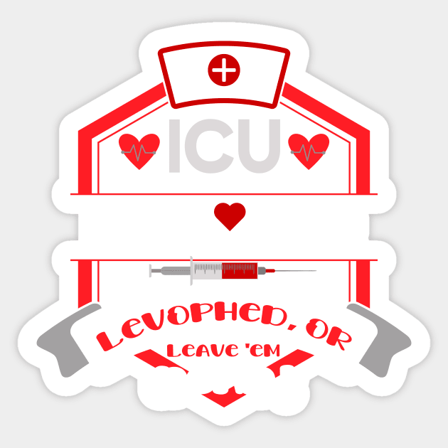 ICU Funny Nurse Christmas Pun Quote Hilarious Joke Idea Sticker by HomeCoquette